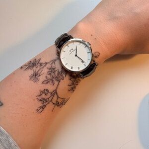 Daniel Wellington Classic Silver and Dark Brown Watch